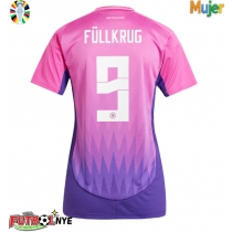 Camiseta Alemania Niclas Fullkrug #9 Visitante Equipación para mujer Eurocopa 2024 manga corta
